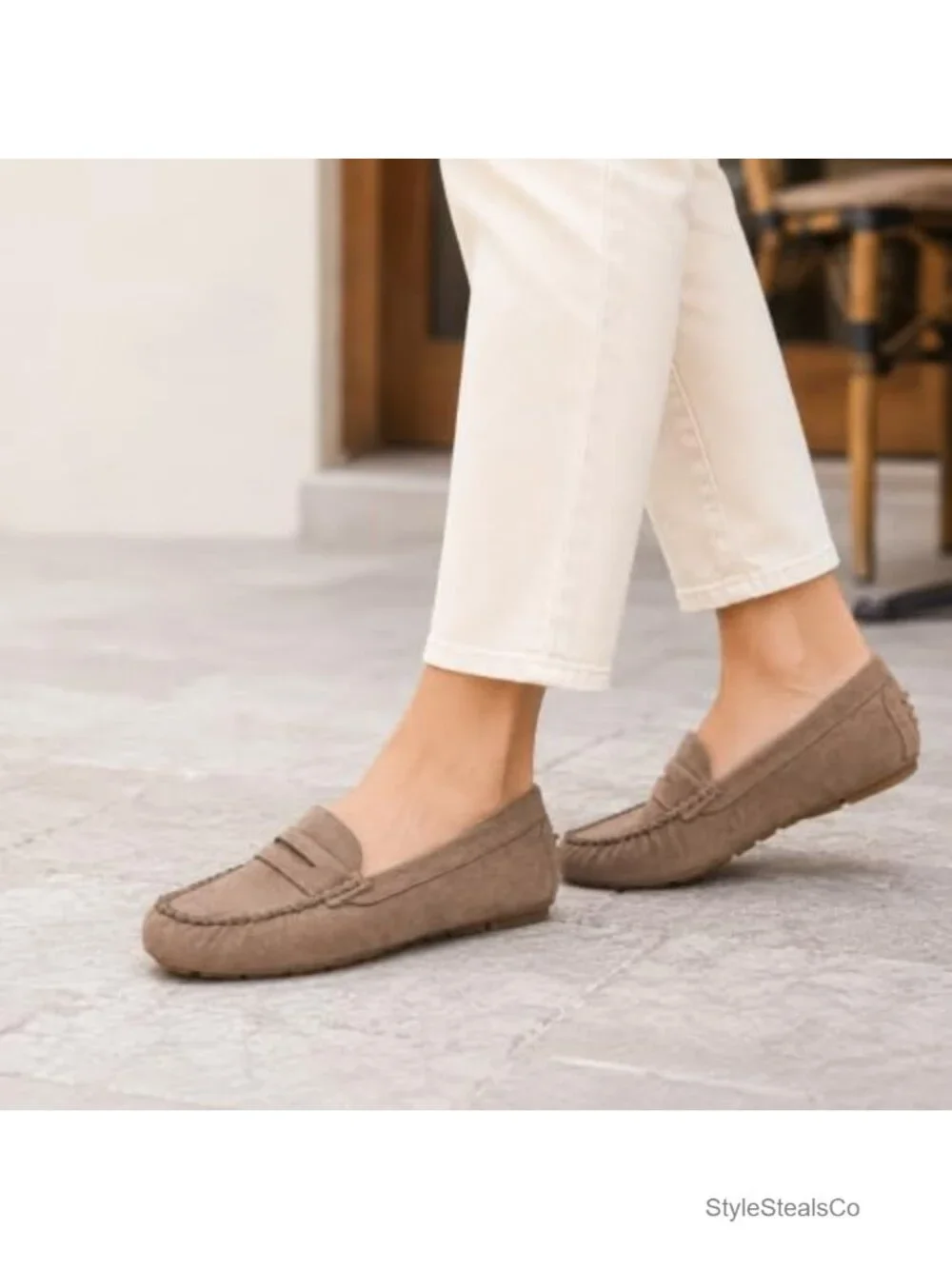 Bernal Women's Loafers Suede Slip On Flats Business Casual